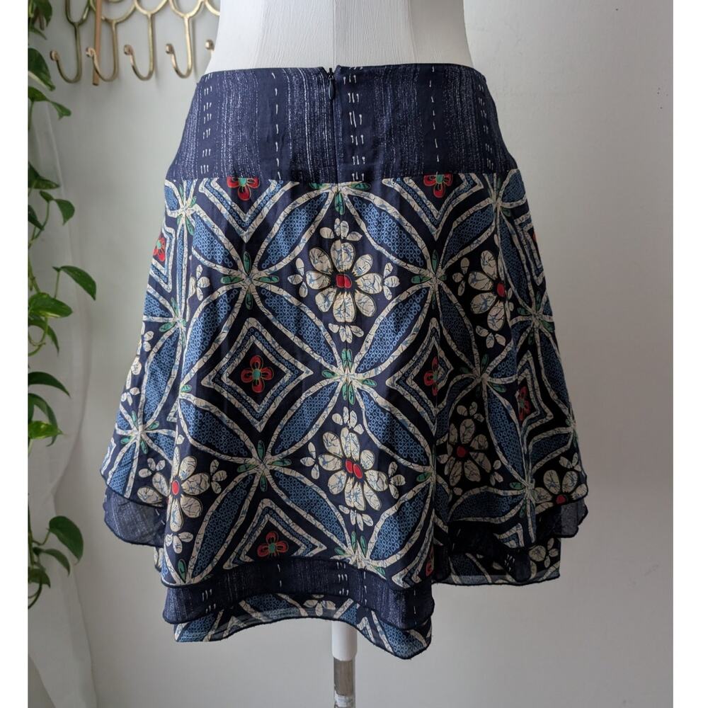 anna sui anthropologie silk skirt - Picture 3 of 7